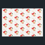 Feuille De Papier Cadeau Vintage Retro Jolly Vieux Noël du Père Noël<br><div class="desc">Envelopper les feuilles de papier avec une image vintage d'un visage rétro santa claus. Joyeux et joyeux avec des joues roses rondes.</div>