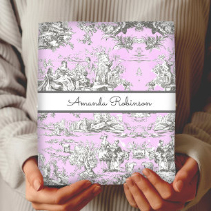 Feuille De Papier Cadeau Vintage rose Toile Floral Lac Monogramme