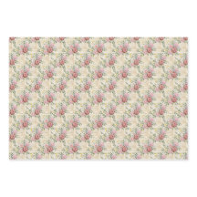 Vintage Spring Letter Floral Gift Wrap 3 Sheet Set