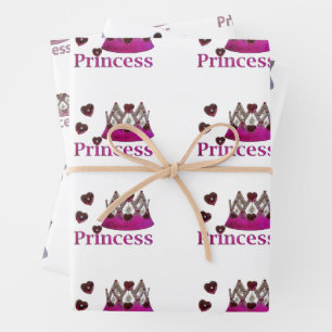 Feuille De Papier Cadeau Violet Cold Illusion Princesse Crown