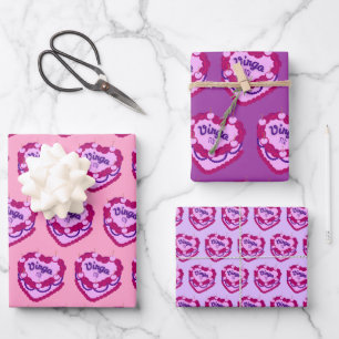 Feuille De Papier Cadeau Virgo Zodiac Coquette Coeur gâteau d'anniversaire