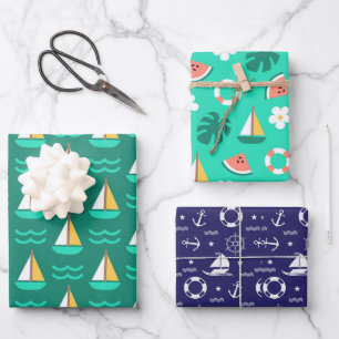 Feuille De Papier Cadeau Voile