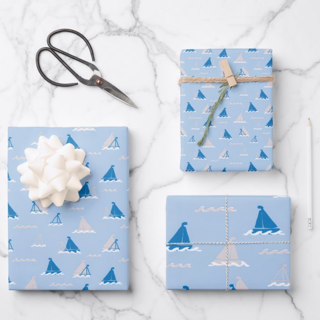 Feuille De Papier Cadeau Voile de dimanche léger (Recto)