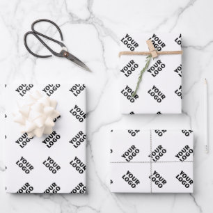 Feuille De Papier Cadeau Votre logo Motif répétitif alterné simple