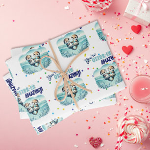 Feuille De Papier Cadeau Vous êtes tout simplement incroyable, loutre migno