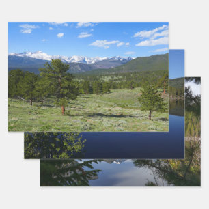 Feuille De Papier Cadeau Vue panoramique des montagnes Rocheuses