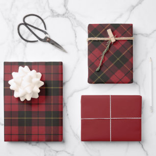 Feuille De Papier Cadeau Wallace Red Scottish Clan Tartan