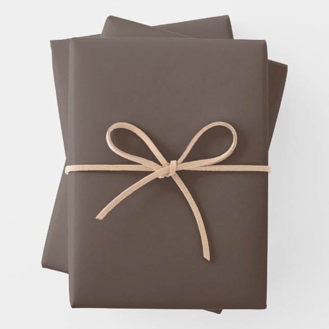Feuille De Papier Cadeau Warm Earthy Brown Wrapping Paper Sheets (En situation)