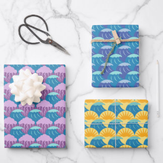 Feuille De Papier Cadeau Waves and Weather