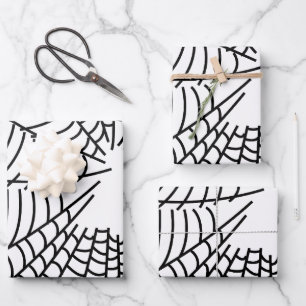 Feuille De Papier Cadeau Web Black and White Spider