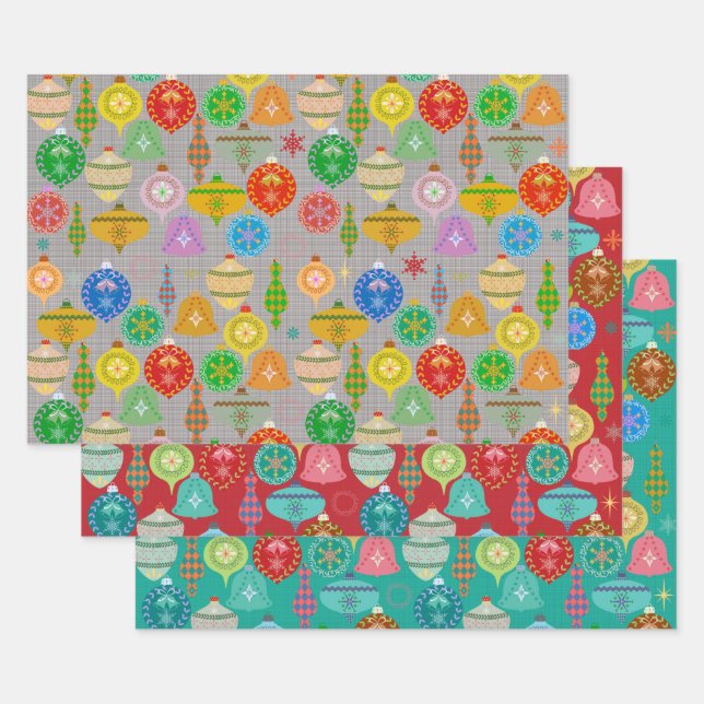 Feuille De Papier Cadeau Weihnachtsschmuck-Muster (Lot)