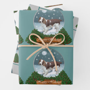 Feuille De Papier Cadeau Welsh Springer Spaniel Christmas
