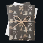Feuille De Papier Cadeau Western Christmas Cowboy Country Rodéo esthétique<br><div class="desc">Western Christmas Cowboy Country Rodéo esthétique</div>