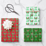 Feuille De Papier Cadeau Westie Silhouette Cute Christmas Chien & Bow 3 Cou<br><div class="desc">West Highland White Terrier / Westie chien silhouette en avec le papier de Noël rouge abstrait motif et arc vert sur trois arrière - plans de couleurs différentes. Remplacez le Joyeux Noël par tout ce que vous voulez. Papier XMas pour chien parfait pour les cadeaux d'animaux de compagnie.</div>
