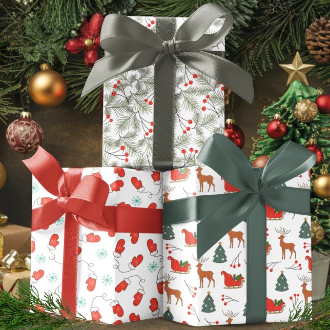 Feuille De Papier Cadeau Whimsical Christmas Winter Wonderland Set (Créateur téléchargé)