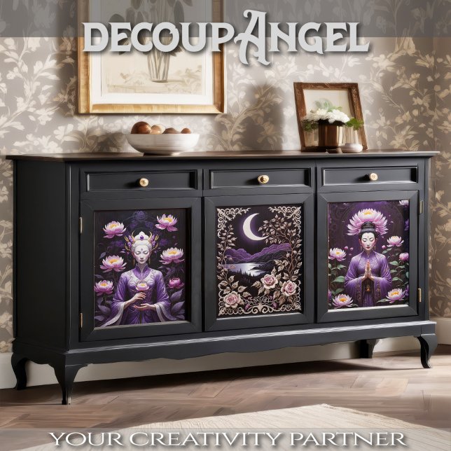 Feuille De Papier Cadeau Whispers of Serenity - Set 3 - Decoupage (Créateur téléchargé)