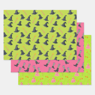 Feuille De Papier Cadeau Wicked Good Rose & Green Witchy Envelopper cadeau 