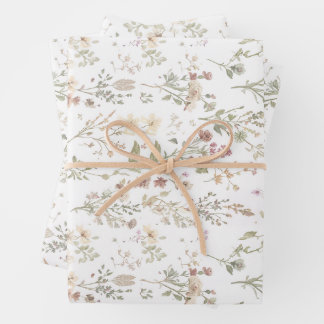 Feuille De Papier Cadeau Wildflower botanical baby shower