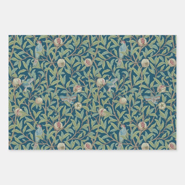 Feuille De Papier Cadeau William Morris "Bird and Pomegranate" (Devant 2)