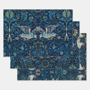Feuille De Papier Cadeau William Morris Blue Birds Tapestry Classic