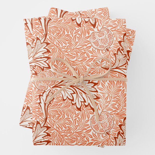 Feuille De Papier Cadeau William Morris Botanical Apple Design (En situation)