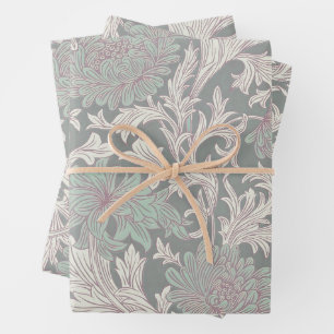Feuille De Papier Cadeau William Morris Chrysanthemum Motif Enveloppement P