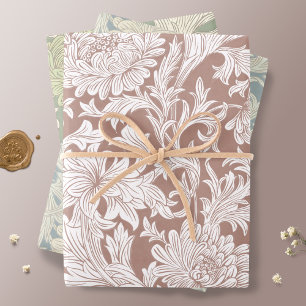Feuille De Papier Cadeau William Morris Chrysanthemum Motif Enveloppement P