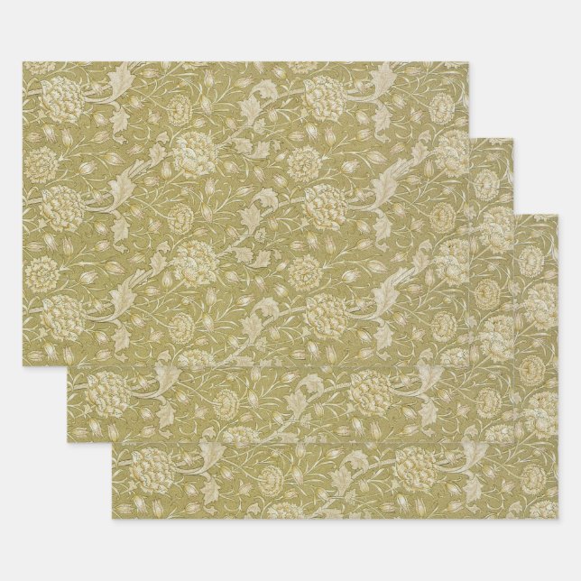 Feuille De Papier Cadeau William Morris Conception #6 (Lot)