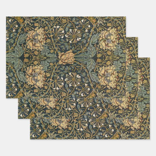 Feuille De Papier Cadeau William Morris Conception #7 (Lot)