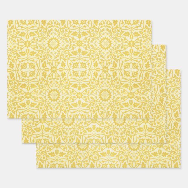 Feuille De Papier Cadeau William Morris Conception #8 (Lot)