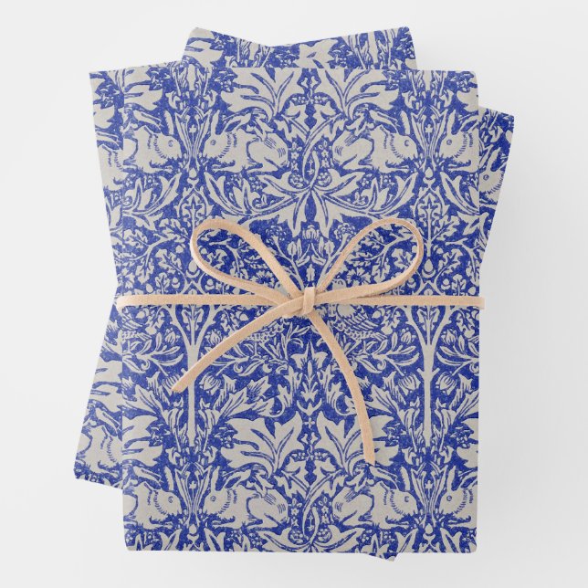 Feuille De Papier Cadeau William Morris, Dove & Rabbit (En situation)