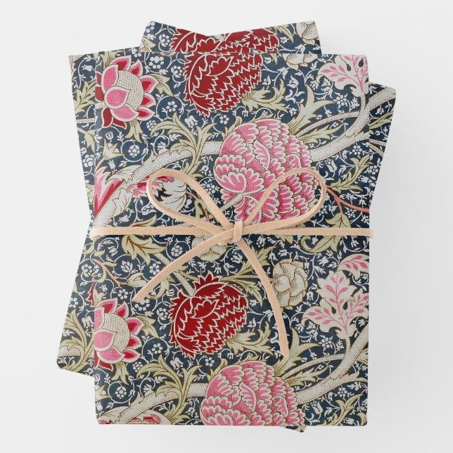 Feuille De Papier Cadeau William Morris, Floral Pattern (En situation)
