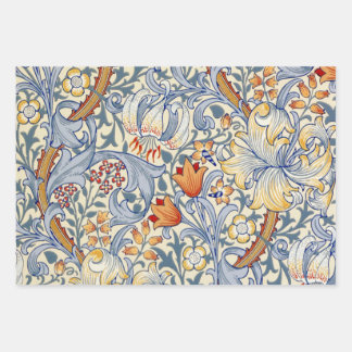 Feuille De Papier Cadeau William Morris Gold Lily Victorian Wallpaper