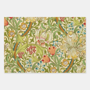 Feuille De Papier Cadeau William Morris Golden Lily Vintage Pré-Raphaélite