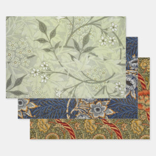 Feuille De Papier Cadeau William Morris Jasmine Botanique Antique Vintage