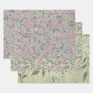 Feuille De Papier Cadeau William Morris Jasmine Motif de fleurs