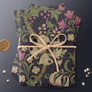 Feuille De Papier Cadeau William Morris Lily Art Nouveau Floral