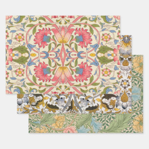 Feuille De Papier Cadeau William Morris Lodden Motif Floral Pastel