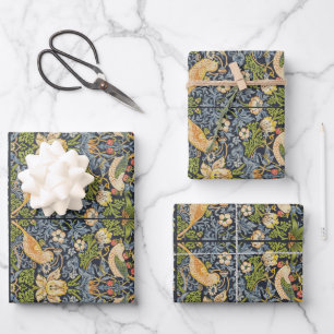 Feuille De Papier Cadeau William Morris - Motif floral de voleur de fraises