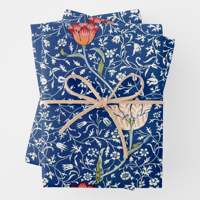 Feuille De Papier Cadeau William Morris, Tulipe (En situation)