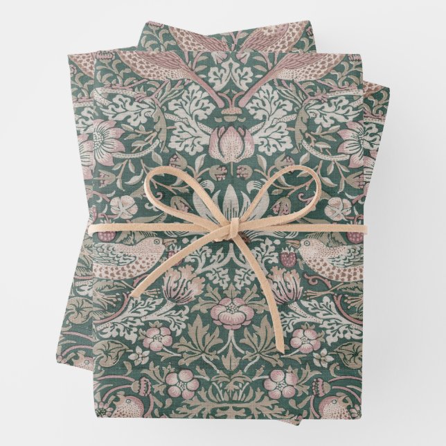 Feuille De Papier Cadeau William Morris, voleur de fraises (En situation)
