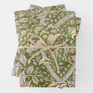 Feuille De Papier Cadeau William Morris Windrush Motif Floral Classique