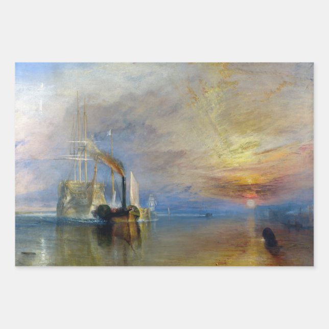 Feuille De Papier Cadeau William Turner - Le Temeraire de combat (Devant)