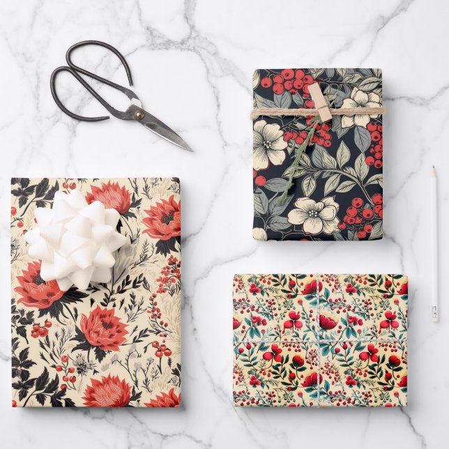 Feuille De Papier Cadeau Wolf Berry (Recto)