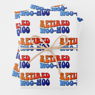 Feuille De Papier Cadeau Woo Hoo retraitée Texte Super Vintage