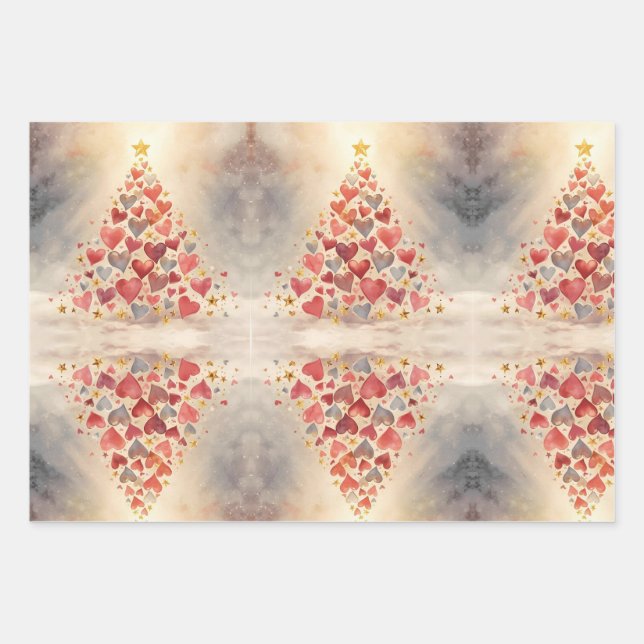 Feuille De Papier Cadeau Wrapping Paper Flat Sheet Set of 3 (Devant)