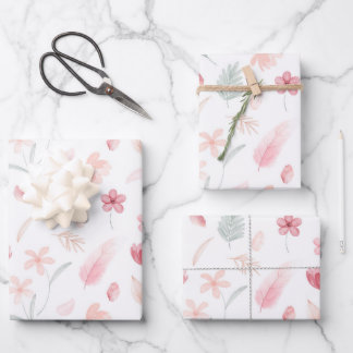 Feuille De Papier Cadeau Wrapping Paper - Floral Wrapping Paper