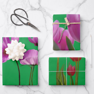 Feuille De Papier Cadeau Wrapping Paper Sheets Flower