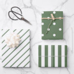 Feuille De Papier Cadeau Wrapping Paper Sheets - Green & White Christmas<br><div class="desc">Wrapping Paper Sheets - Green And White Christmas Patterns</div>