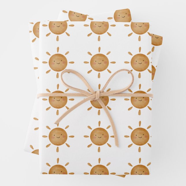Feuille De Papier Cadeau Wrapping Paper Sheets - Sun (En situation)